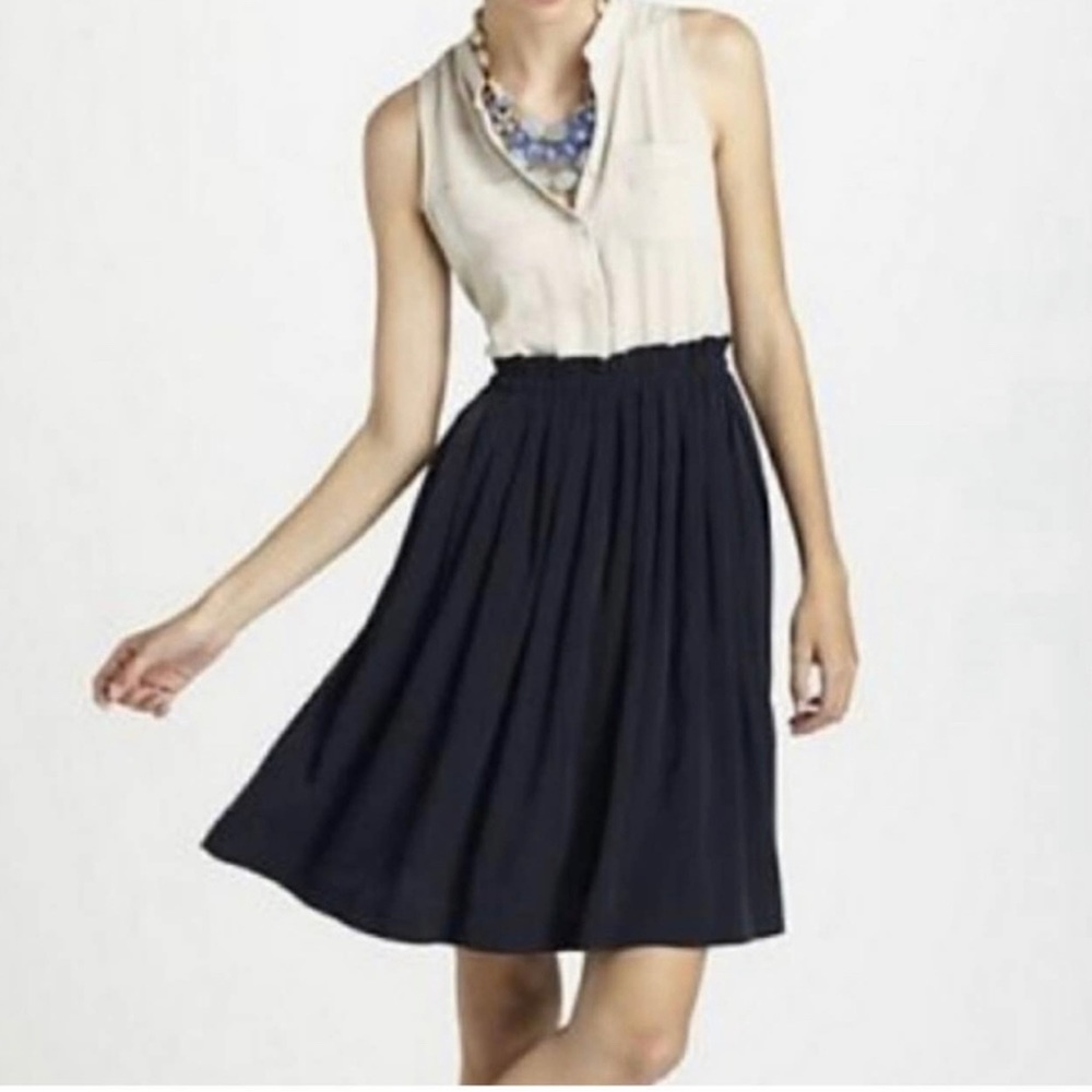 Anthropologie Postmark Colorblock Paperbag Waist Sleeveless Top Dress Size 6